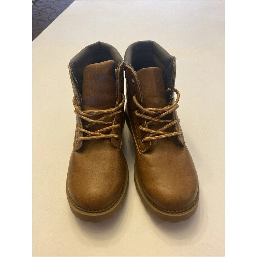 Kids Ankle‎ Boots Brown Lace Up Casual Fashion Boots